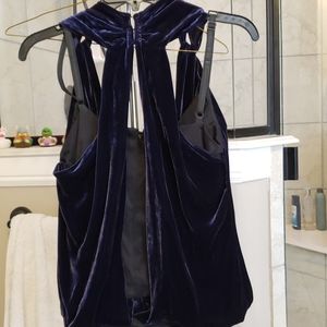 Velvet Drapey Tunic Halter Bustier